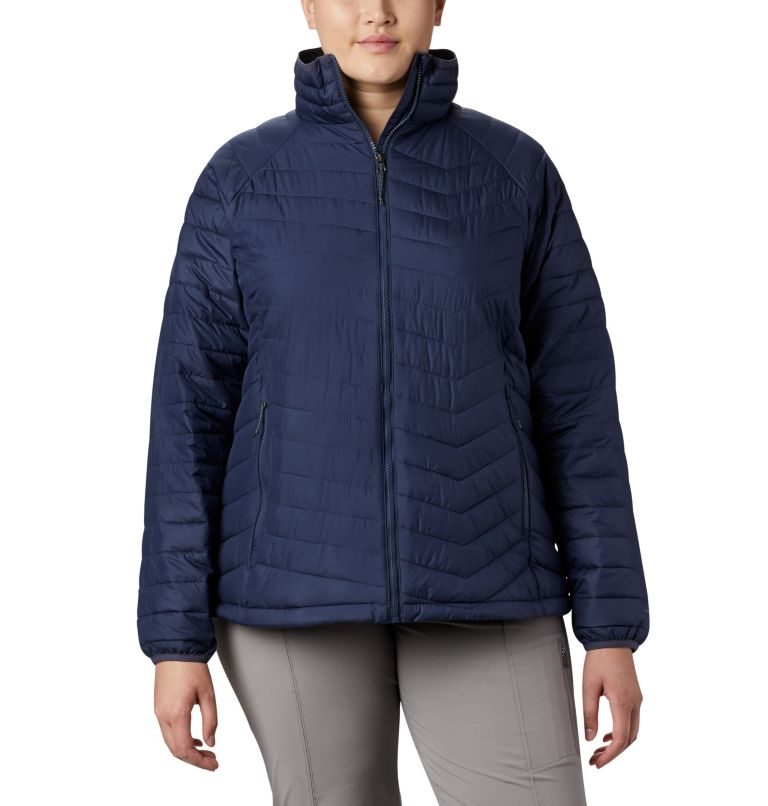 Women\'s Columbia Powder Lite Jackets Navy | Plus Size CA-D1A53